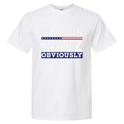 Kamala Walz Obviously 2024 Harris Waltz 2024 Election Garment-Dyed Heavyweight T-Shirt