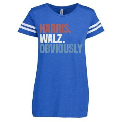 Kamala Walz Obviously 2024 Harris Waltz 2024 Election Enza Ladies Jersey Football T-Shirt