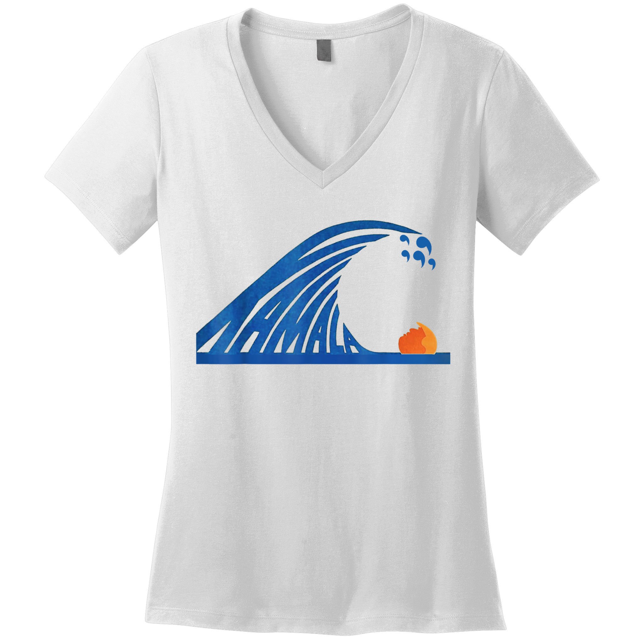 Gary Taxali Kamala Wave Women's V-Neck T-Shirt