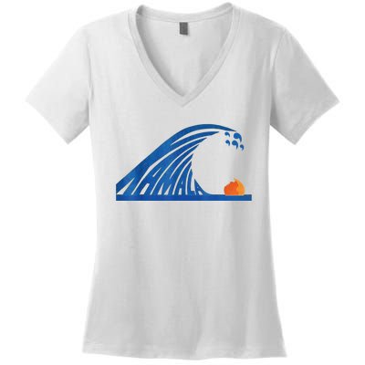 Gary Taxali Kamala Wave Women's V-Neck T-Shirt