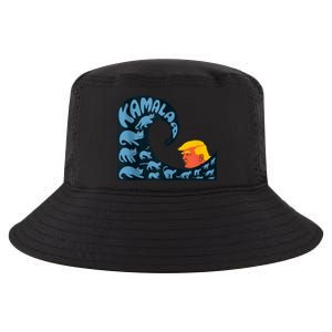 Gary Taxali Kamala Wave Blue Cats Cool Comfort Performance Bucket Hat