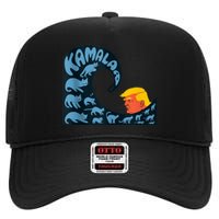 Gary Taxali Kamala Wave Blue Cats High Crown Mesh Back Trucker Hat