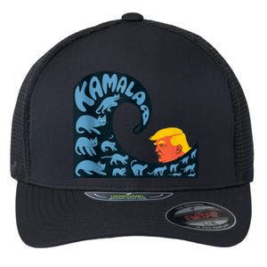 Gary Taxali Kamala Wave Blue Cats Flexfit Unipanel Trucker Cap