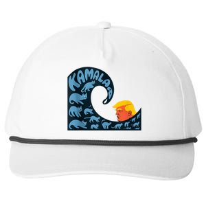 Gary Taxali Kamala Wave Blue Cats Snapback Five-Panel Rope Hat