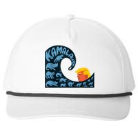 Gary Taxali Kamala Wave Blue Cats Snapback Five-Panel Rope Hat