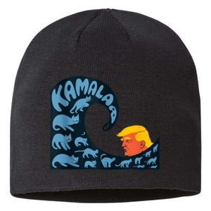 Gary Taxali Kamala Wave Blue Cats Sustainable Beanie