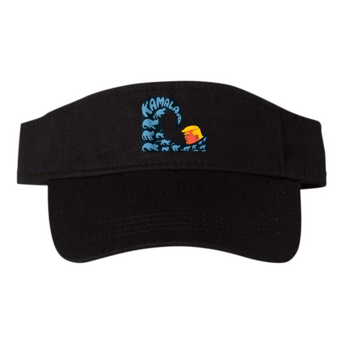 Gary Taxali Kamala Wave Blue Cats Valucap Bio-Washed Visor