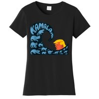 Gary Taxali Kamala Wave Blue Cats Women's T-Shirt