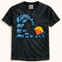 Gary Taxali Kamala Wave Blue Cats Kids Tie-Dye T-Shirt