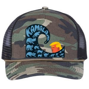 Gary Taxali Kamala Wave Blue Cats Retro Rope Trucker Hat Cap