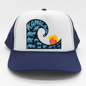 Gary Taxali Kamala Wave Blue Cats Trucker Hat