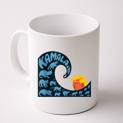 Gary Taxali Kamala Wave Blue Cats Coffee Mug