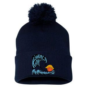 Gary Taxali Kamala Wave Pom Pom 12in Knit Beanie