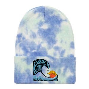 Gary Taxali Kamala Wave Tie Dye 12in Knit Beanie