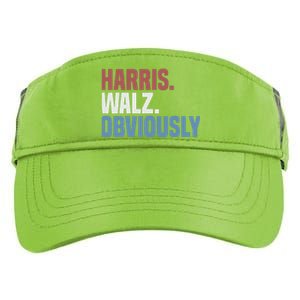 Kamala Walz Obviously 2024 Harris Waltz 2024 Election Gift Adult Drive Performance Visor