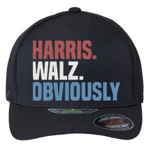 Kamala Walz Obviously 2024 Harris Waltz 2024 Election Gift Flexfit Unipanel Trucker Cap