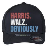 Kamala Walz Obviously 2024 Harris Waltz 2024 Election Gift Flexfit Unipanel Trucker Cap