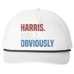 Kamala Walz Obviously 2024 Harris Waltz 2024 Election Gift Snapback Five-Panel Rope Hat