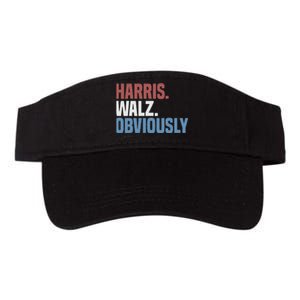 Kamala Walz Obviously 2024 Harris Waltz 2024 Election Gift Valucap Bio-Washed Visor