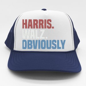 Kamala Walz Obviously 2024 Harris Waltz 2024 Election Gift Trucker Hat