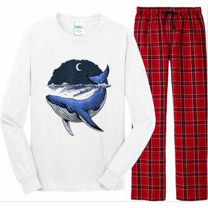 Killer Whale Orca Funny Whale Sea Ocean Moon Long Sleeve Pajama Set