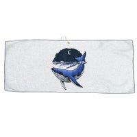 Killer Whale Orca Funny Whale Sea Ocean Moon Large Microfiber Waffle Golf Towel