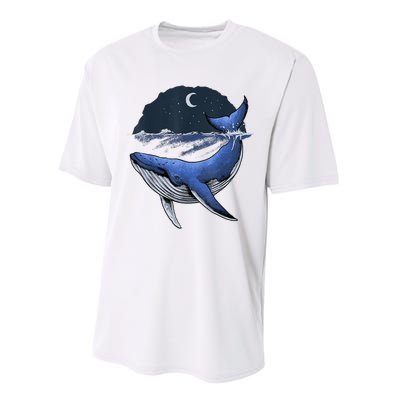 Killer Whale Orca Funny Whale Sea Ocean Moon Performance Sprint T-Shirt