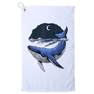 Killer Whale Orca Funny Whale Sea Ocean Moon Platinum Collection Golf Towel