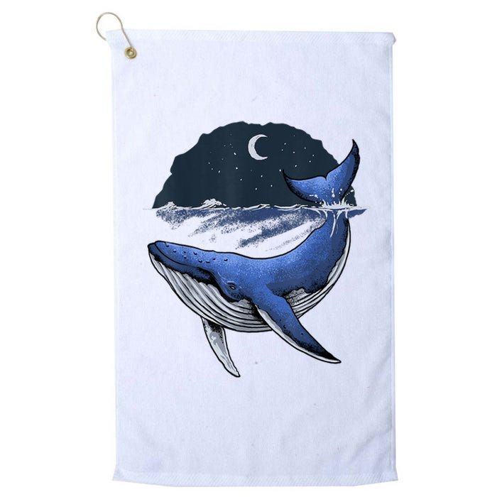 Killer Whale Orca Funny Whale Sea Ocean Moon Platinum Collection Golf Towel