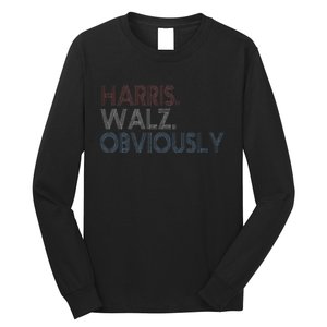 Kamala Walz Obviously 2024 Harris Waltz 2024 Election Gift Long Sleeve Shirt