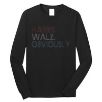 Kamala Walz Obviously 2024 Harris Waltz 2024 Election Gift Long Sleeve Shirt