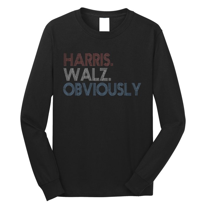 Kamala Walz Obviously 2024 Harris Waltz 2024 Election Gift Long Sleeve Shirt