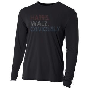 Kamala Walz Obviously 2024 Harris Waltz 2024 Election Gift Cooling Performance Long Sleeve Crew