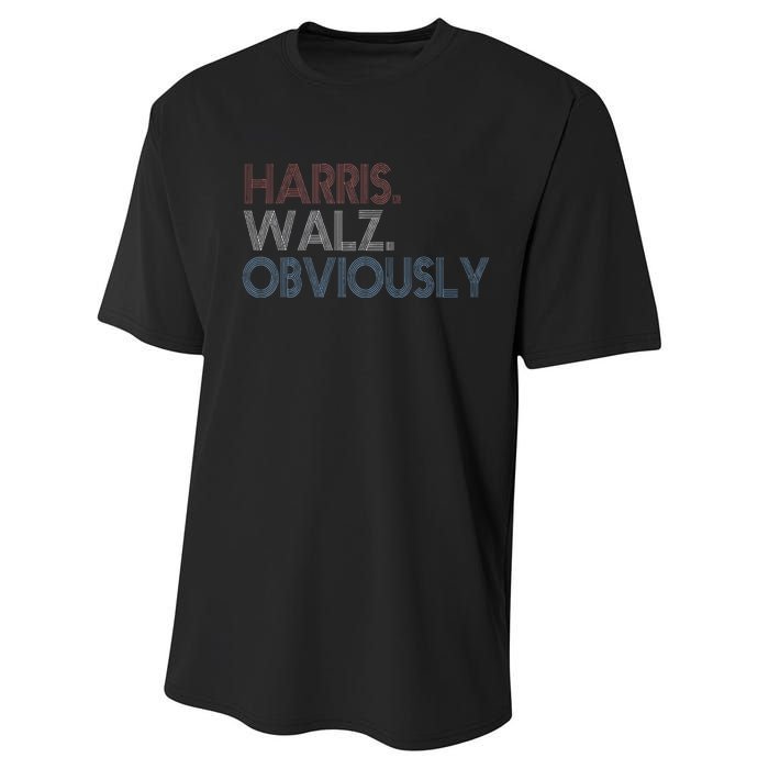 Kamala Walz Obviously 2024 Harris Waltz 2024 Election Gift Performance Sprint T-Shirt