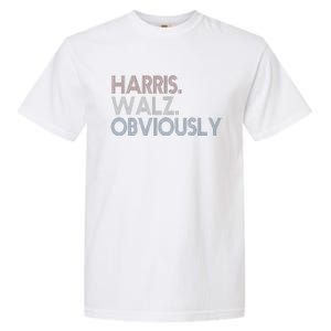 Kamala Walz Obviously 2024 Harris Waltz 2024 Election Gift Garment-Dyed Heavyweight T-Shirt