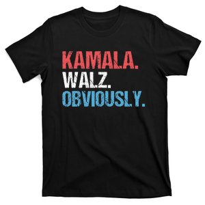 Kamala Walz Obviously For President Kamala Harris 2024 T-Shirt