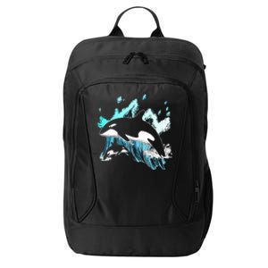 Killer Whale Ocean Lover Gift Idea Men Boys Kids Orca Great Gift City Backpack