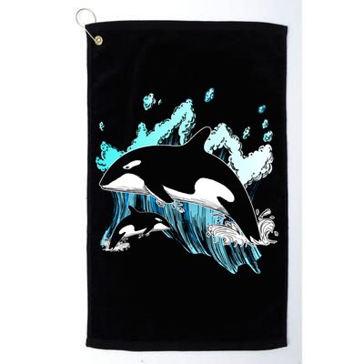 Killer Whale Ocean Lover Gift Idea Men Boys Kids Orca Great Gift Golf Towel