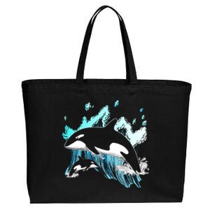 Killer Whale Ocean Lover Gift Idea Men Boys Kids Orca Great Gift Cotton Canvas Jumbo Tote