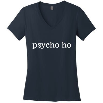 Khadija Wearing Psycho Ho Women's V-Neck T-Shirt