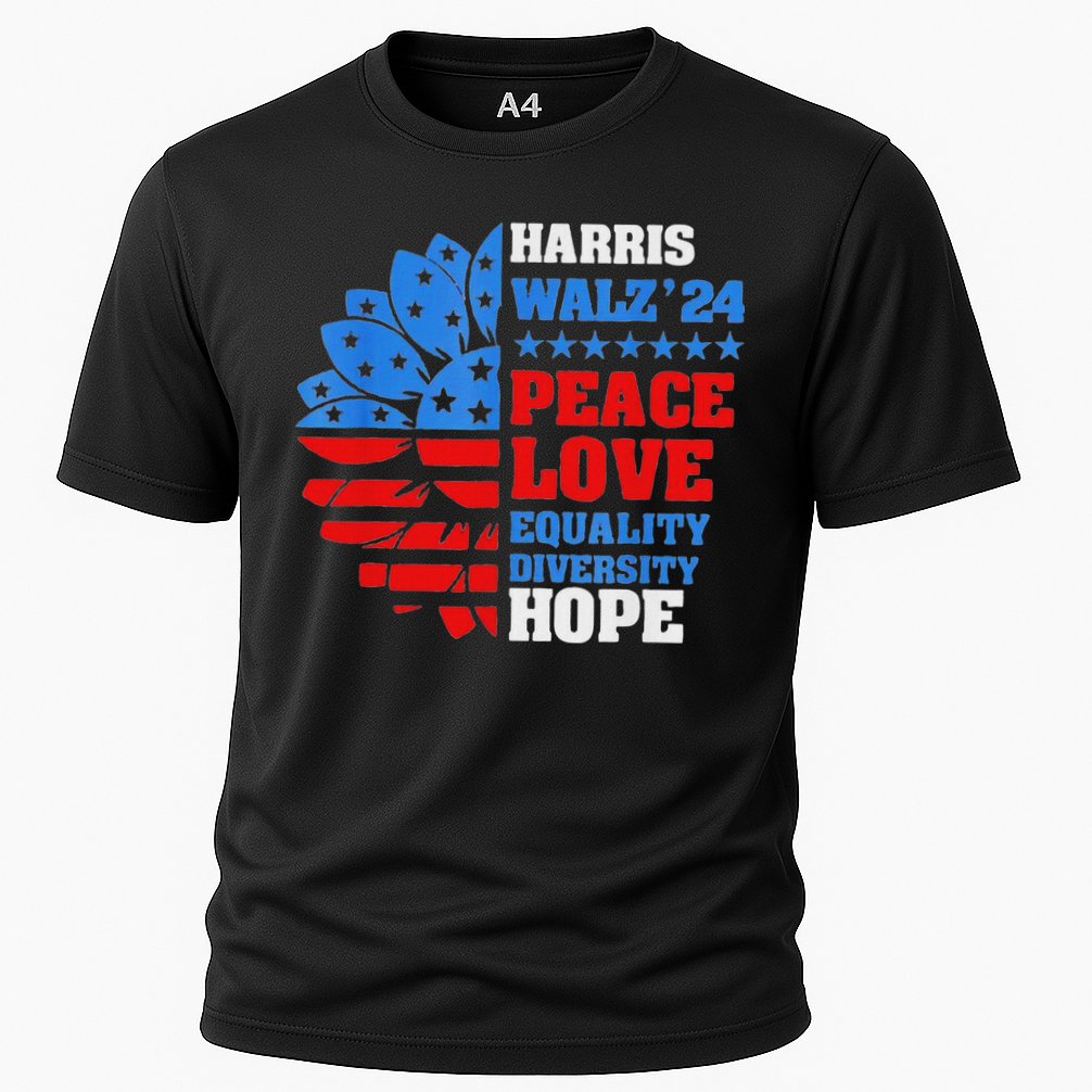 Kamala Walz Peace Love Equality Hope Diversity Cooling Performance Crew T-Shirt