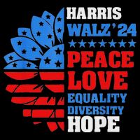 Kamala Walz Peace Love Equality Hope Diversity Cooling Performance Crew T-Shirt