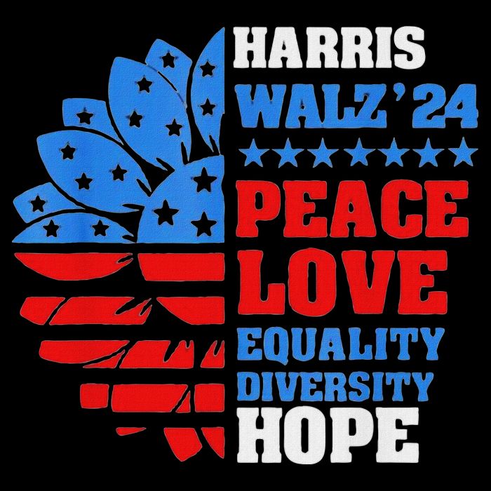 Kamala Walz Peace Love Equality Hope Diversity Cooling Performance Crew T-Shirt