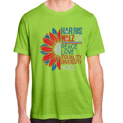 Kamala Walz Peace Love Equality Hope Diversity Gift Adult ChromaSoft Performance T-Shirt