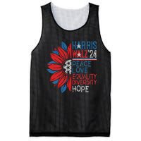 Kamala Walz Peace Love Equality Hope Diversity Gift Mesh Reversible Basketball Jersey Tank