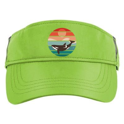 Killer Whale Retro Sunset Adult Drive Performance Visor