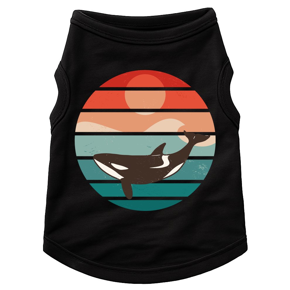 Killer Whale Retro Sunset Doggie Tank