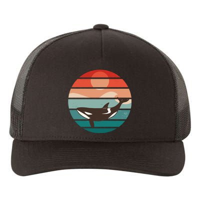 Killer Whale Retro Sunset Yupoong Adult 5-Panel Trucker Hat