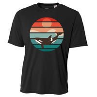 Killer Whale Retro Sunset Cooling Performance Crew T-Shirt