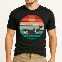 Killer Whale Retro Sunset Cooling Performance Crew T-Shirt